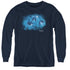 WILDLIFE/POD OF ORCAS - YOUTH LONG SLEEVE TEE - NAVY