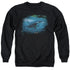 WILDLIFE/PURSUIT THRU THE KELP ORCA - ADULT CREWNECK SWEATSHIRT - BLACK