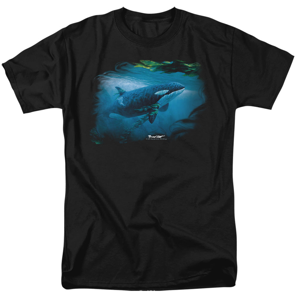 WILDLIFE/PURSUIT THRU THE KELP ORCA - S/S ADULT 18/1 - BLACK