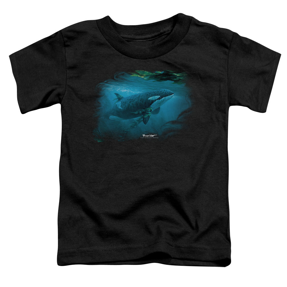 WILDLIFE/PURSUIT THRU THE KELP ORCA - S/S TODDLER TEE - BLACK