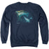 WILDLIFE/KELP PATROL - ADULT CREWNECK SWEATSHIRT - NAVY