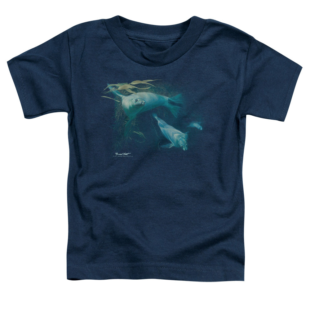 WILDLIFE/KELP PATROL - S/S TODDLER TEE - NAVY