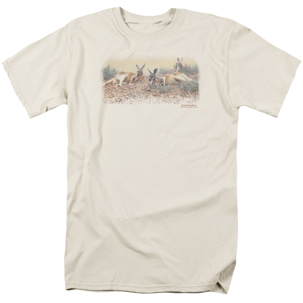 WILDLIFE/LAID BACK IN THE OUTBACK - S/S ADULT 18/1 - CREAM