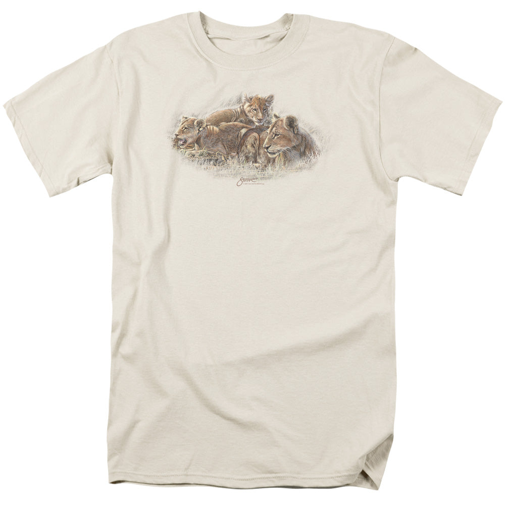 WILDLIFE/LION CUBS - S/S ADULT 18/1 - CREAM