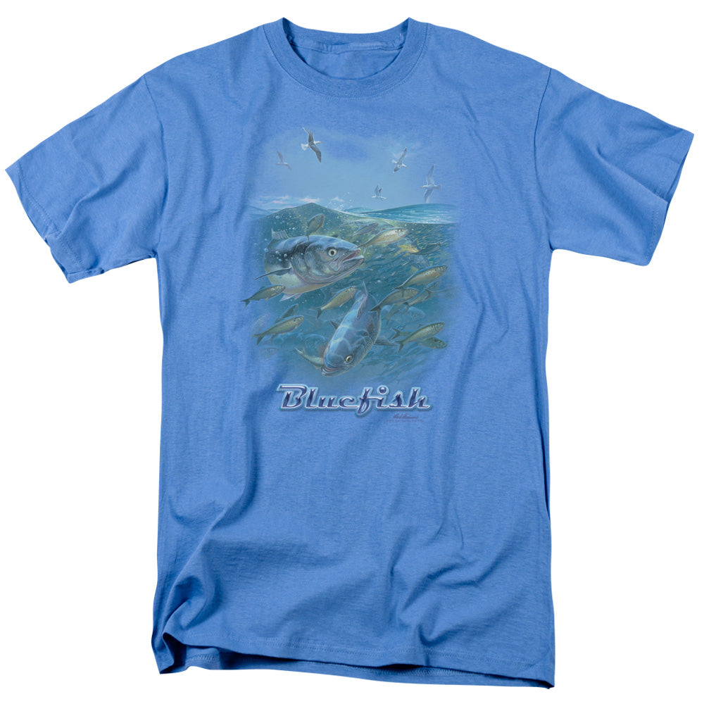WILDLIFE/BLUE MAYHEM - S/S ADULT 18/1 - CAROLINA BLUE