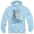 WILDLIFE/LEAPING SAILFISH - ADULT PULLOVER HOODIE - LIGHT BLUE
