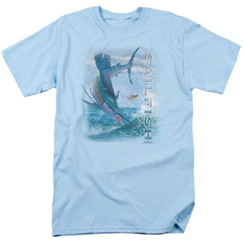 WILDLIFE/LEAPING SAILFISH - S/S ADULT 18/1 - LIGHT BLUE