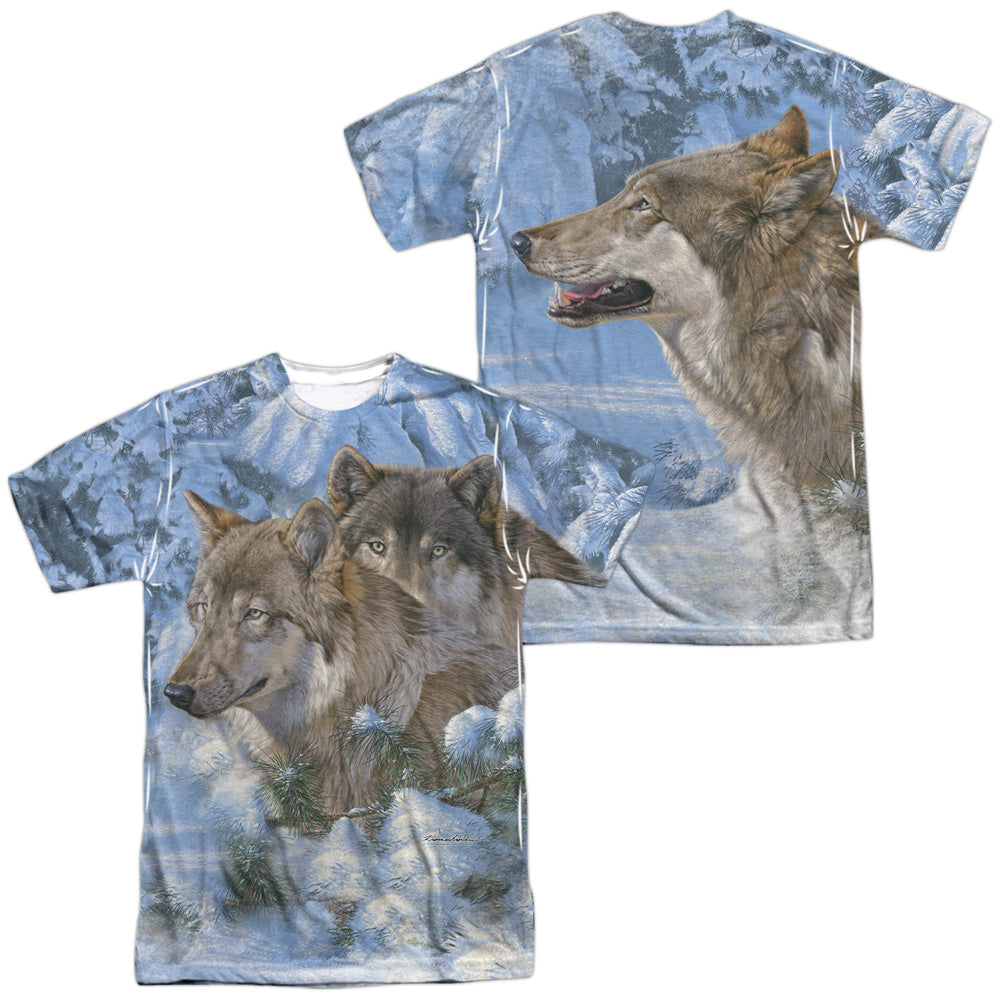 WILD WINGS/WINTERS WARMTH (FRONT/BACK PRINT) - S/S ADULT POLY CREW - MULTI