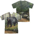WILD WINGS/WOODLAND MORNING (FRONT/BACK PRINT) - S/S ADULT POLY CREW - MULTI