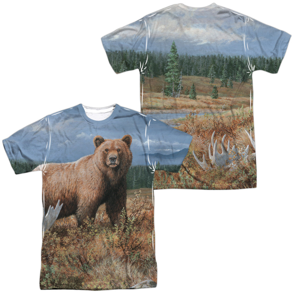 WILD WINGS/AUTUMN SPLENDOR (FRONT/BACK PRINT) - S/S ADULT POLY CREW - MULTI