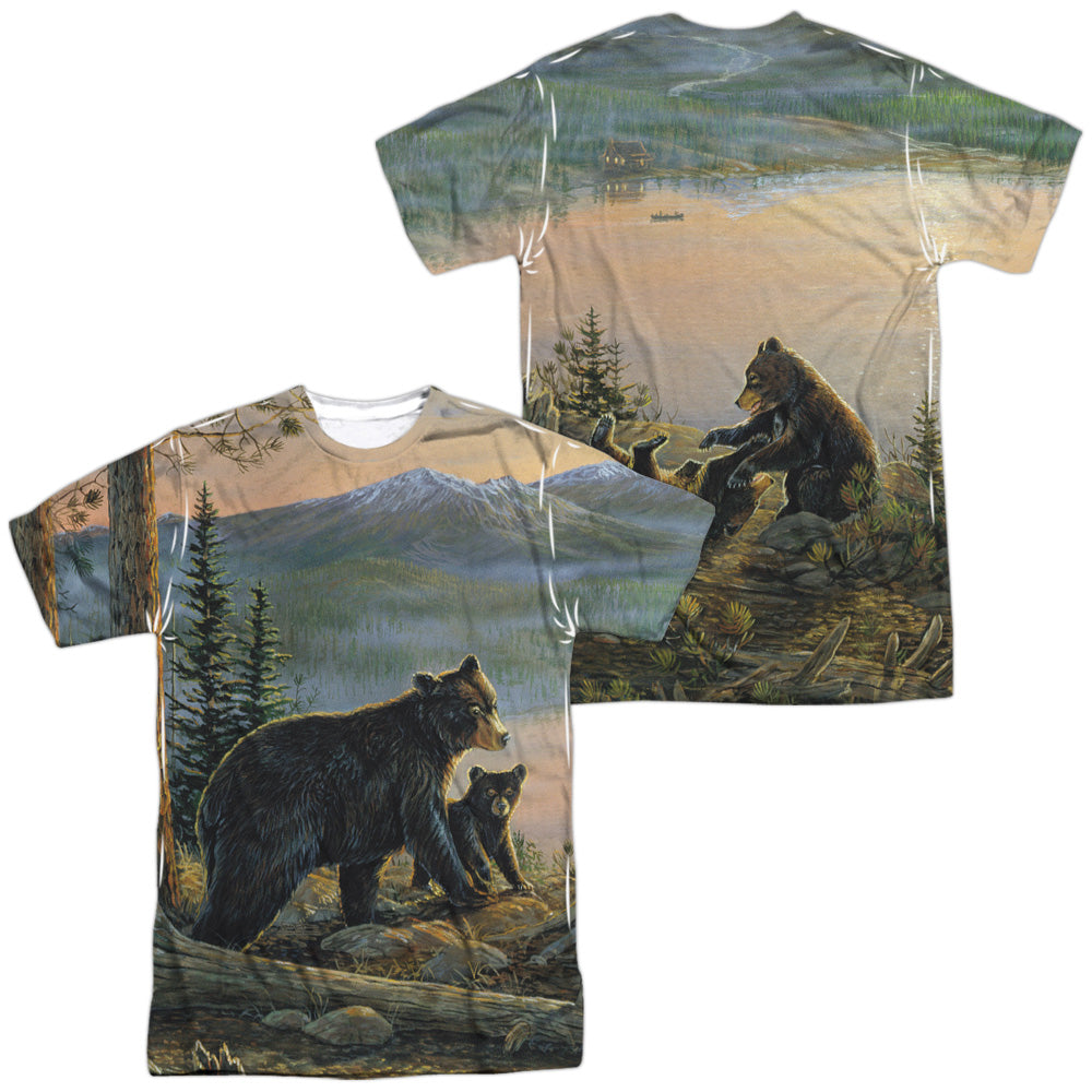 WILD WINGS/SERENITY AT TWILIGHT (FRONT/BACK PRINT) - S/S ADULT POLY CREW - MULTI