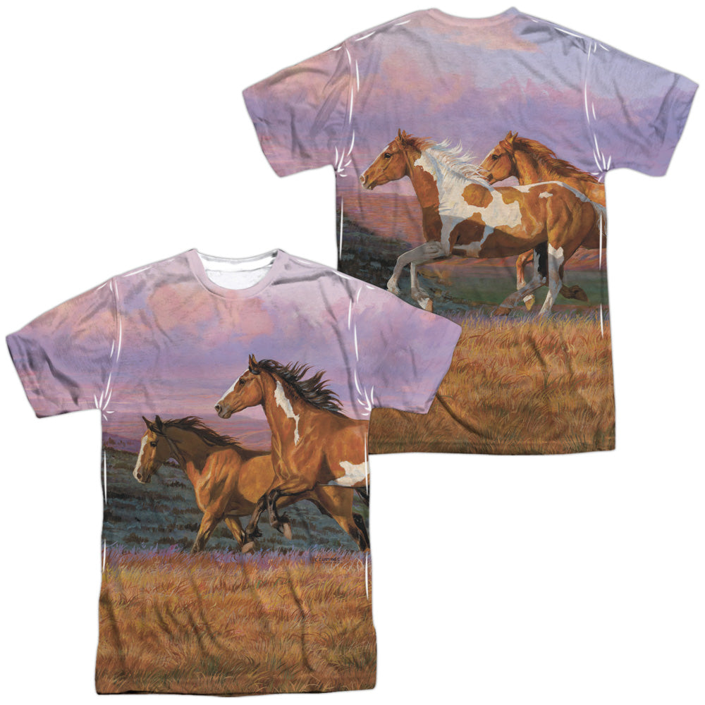 WILD WINGS/SUNSET CRUISE (FRONT/BACK PRINT) - S/S ADULT POLY CREW - MULTI