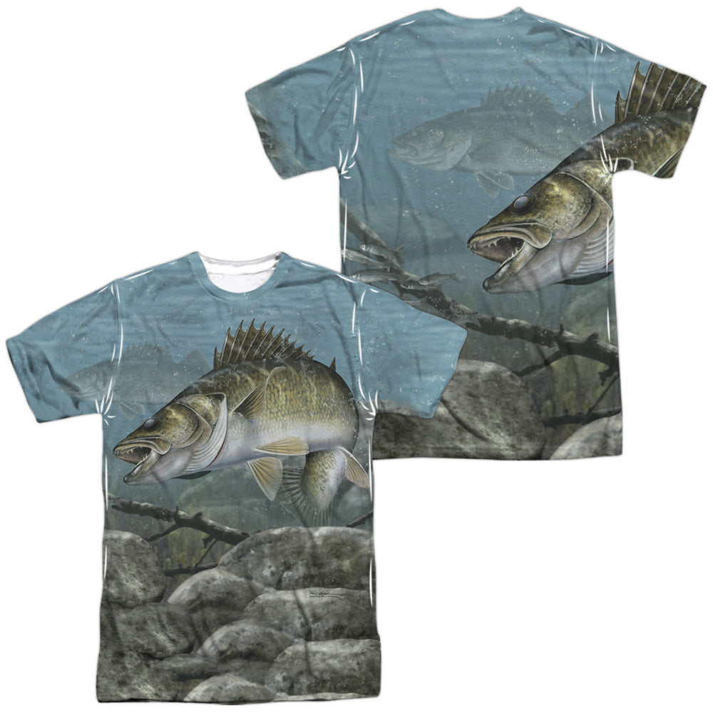WILD WINGS/FEEDING FROUNDS (FRONT/BACK PRINT) - S/S ADULT POLY CREW - MULTI