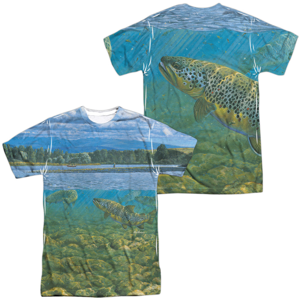 WILD WINGS/BIGHORN RIVER (FRONT/BACK PRINT) - S/S ADULT POLY CREW - MULTI