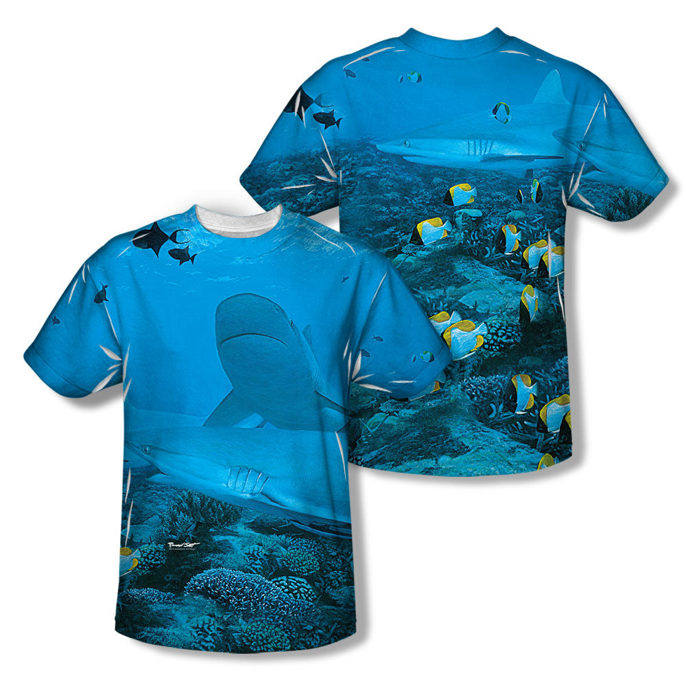 WILD WINGS/FRENZY (FRONT/BACK PRINT) - S/S YOUTH POLY CREW - MULTI