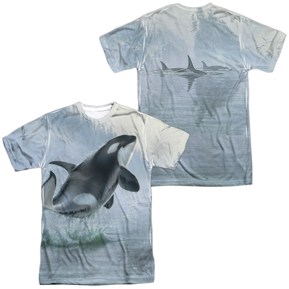 WILD WINGS/TEEMING WATERS (FRONT/BACK PRINT) - S/S ADULT POLY CREW - MULTI