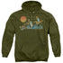 WILD WINGS/THREE DUCKS - ADULT PULLOVER HOODIE - MILITARY GREEN