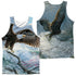 WILD WINGS/AMERICAN EAGLE (FRONT/BACK PRINT) - ADULT POLY TANK TOP - MULTI