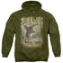WILD WINGS/BUCKS - ADULT PULLOVER HOODIE - MILITARY GREEN