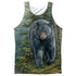 WILD WINGS/BLACK BEAR (FRONT/BACK PRINT) - ADULT POLY TANK TOP - MULTI