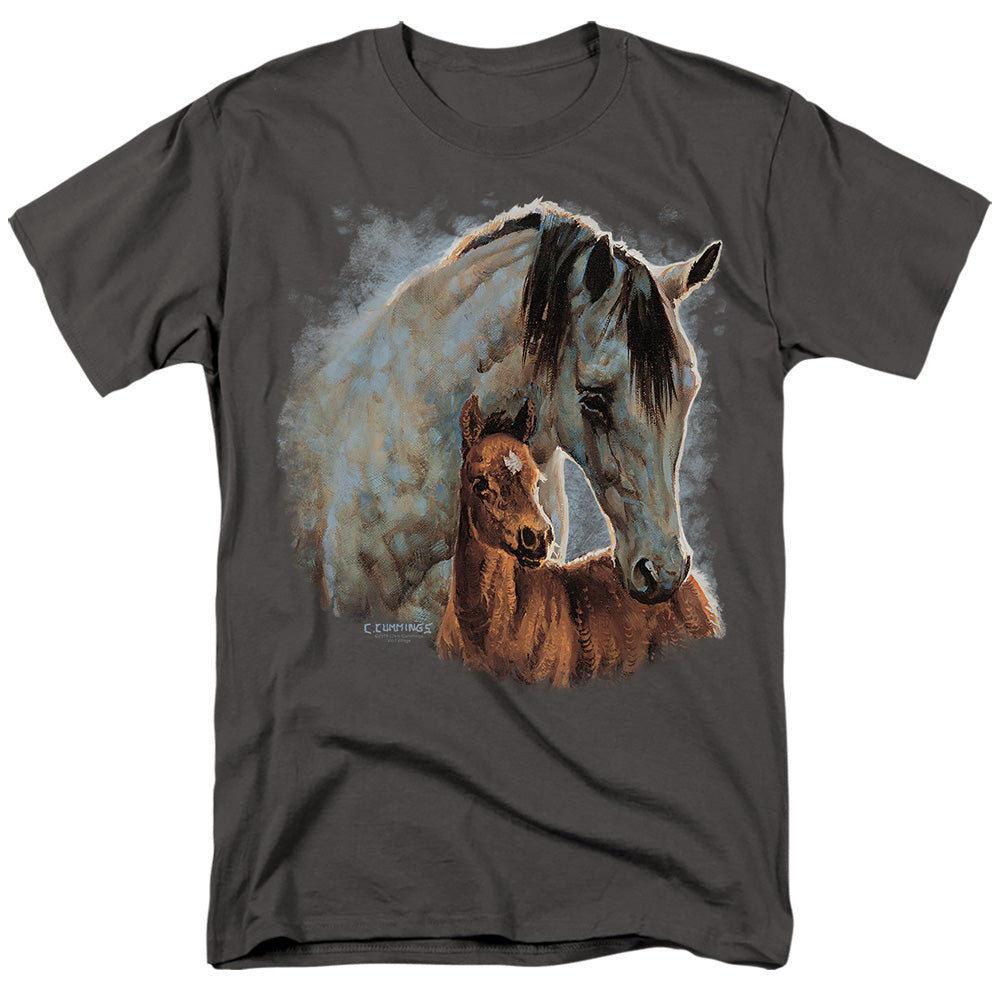 WILD WINGS/PAINTED HORSES - S/S ADULT 18/1 - CHARCOAL