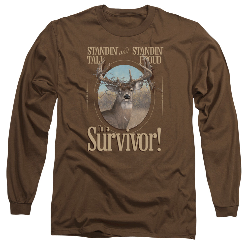 WILD WINGS/SURVIVOR - L/S ADULT 18/1 - COFFEE