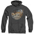 WILD WINGS/EVERYONE LOVES KITTY - ADULT HEATHER HOODIE - BLACK