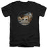 WILD WINGS/EVERYONE LOVES KITTY - S/S ADULT V-NECK 30/1 - BLACK