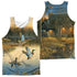 WILD WINGS/DUCKS OVER WATER (FRONT/BACK PRINT) - ADULT POLY TANK TOP - MULTI