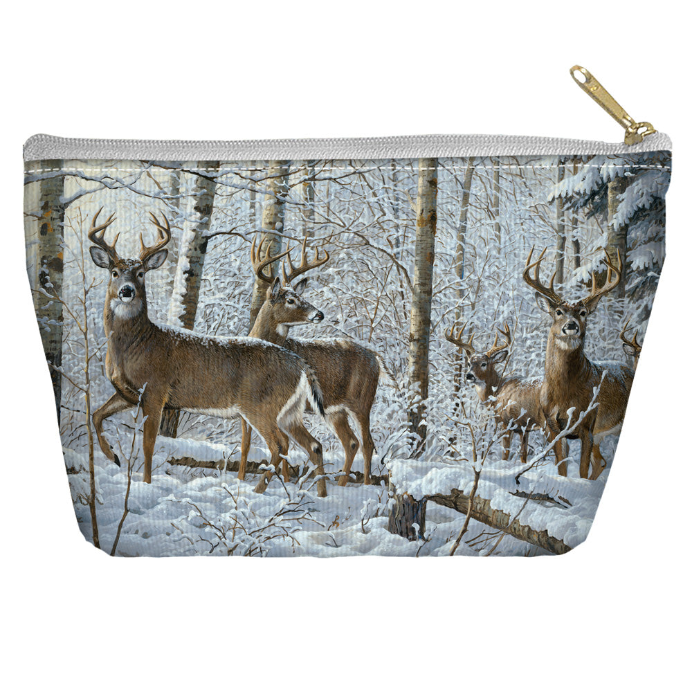 WILD WINGS/SNOWY DEER - T-BOTTOM ACCESSORY POUCH