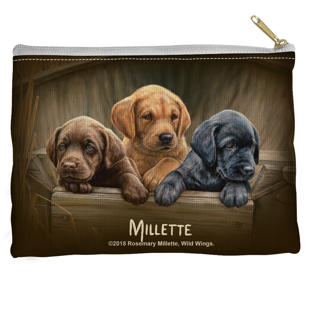 WILD WINGS/PUPPIES - STRAIGHT BOTTOM ACCESSORY POUCH