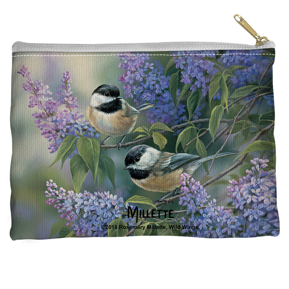 WILD WINGS/CHICKADEES - STRAIGHT BOTTOM ACCESSORY POUCH