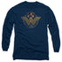 WONDER WOMAN MOVIE/POWER STANCE AND EMBLEM -  L/S ADULT 18/1  - NAVY