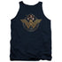 WONDER WOMAN MOVIE/POWER STANCE AND EMBLEM - ADULT TANK - NAVY