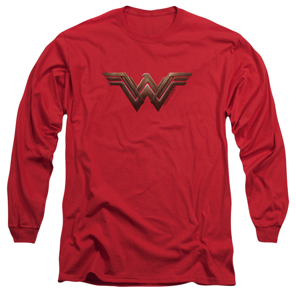 WONDER WOMAN MOVIE/WONDER WOMAN LOGO -  L/S ADULT 18/1  - RED