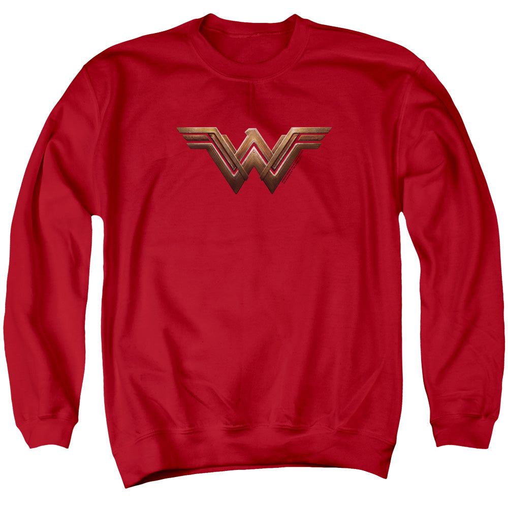 WONDER WOMAN MOVIE/WONDER WOMAN LOGO - ADULT CREWNECK SWEATSHIRT - RED
