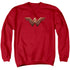 WONDER WOMAN MOVIE/WONDER WOMAN LOGO - ADULT CREWNECK SWEATSHIRT - RED