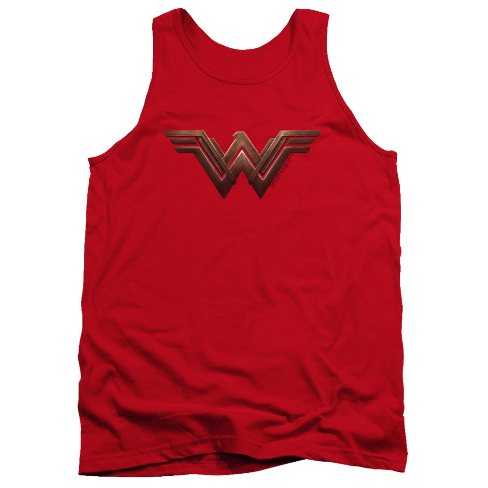 WONDER WOMAN MOVIE/WONDER WOMAN LOGO - ADULT TANK - RED