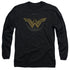 WONDER WOMAN MOVIE/DISTRESSED LOGO -  L/S ADULT 18/1  - BLACK