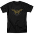 WONDER WOMAN MOVIE/DISTRESSED LOGO - S/S ADULT 18/1 - BLACK