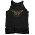 WONDER WOMAN MOVIE/DISTRESSED LOGO - ADULT TANK - BLACK