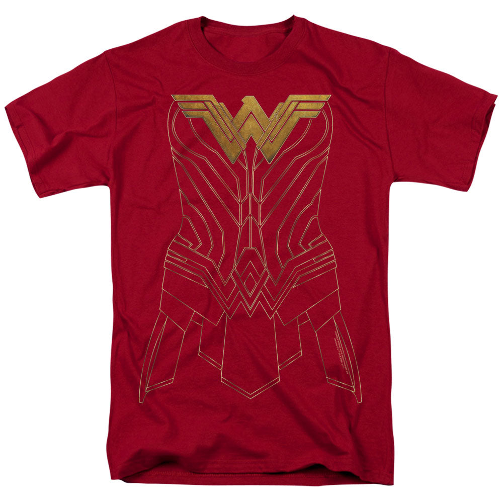 WONDER WOMAN MOVIE/ARMOR OUTLINE - S/S ADULT 18/1 - CARDINAL