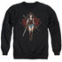 WONDER WOMAN MOVIE/WARRIOR - ADULT CREWNECK SWEATSHIRT - BLACK