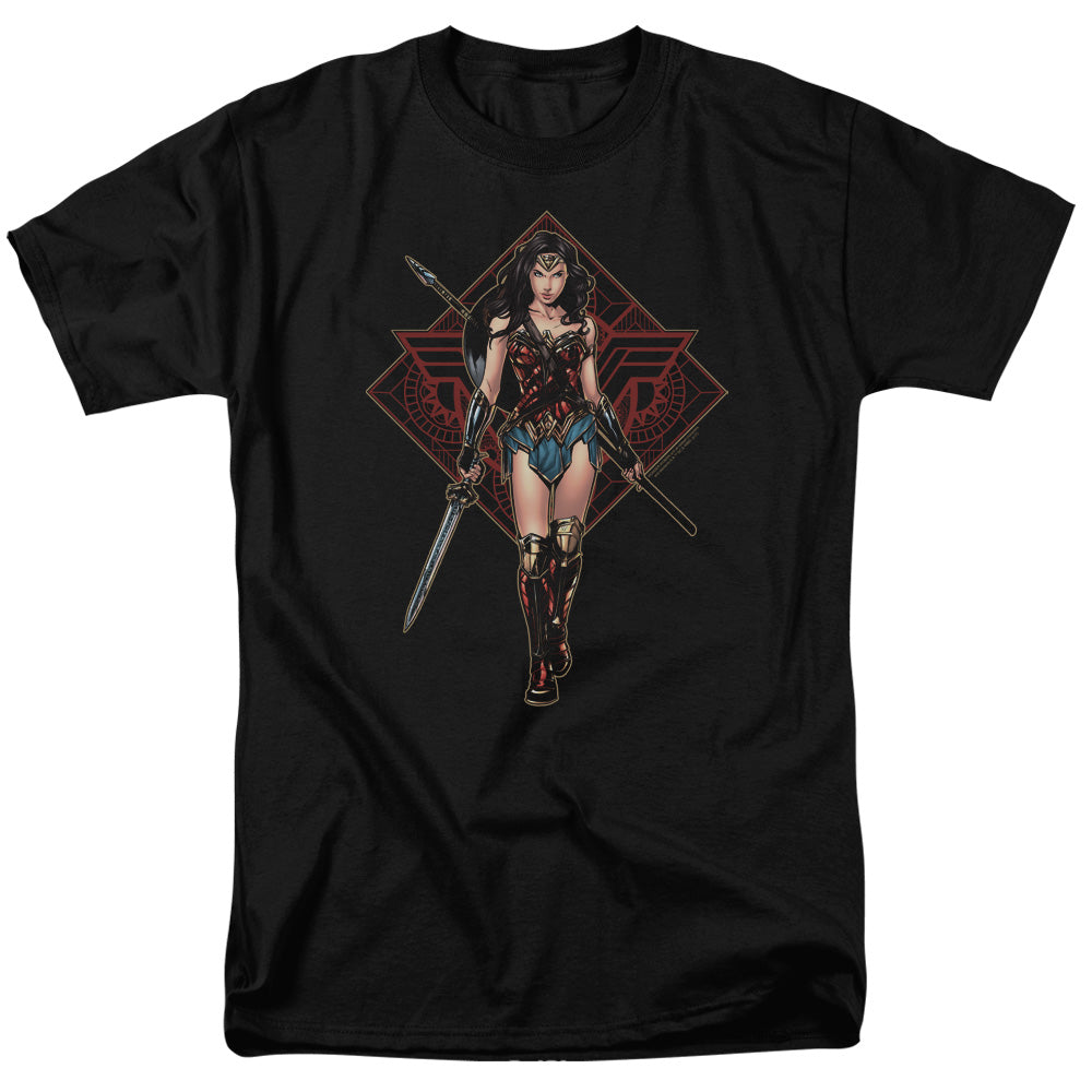 WONDER WOMAN MOVIE/WARRIOR - S/S ADULT 18/1 - BLACK