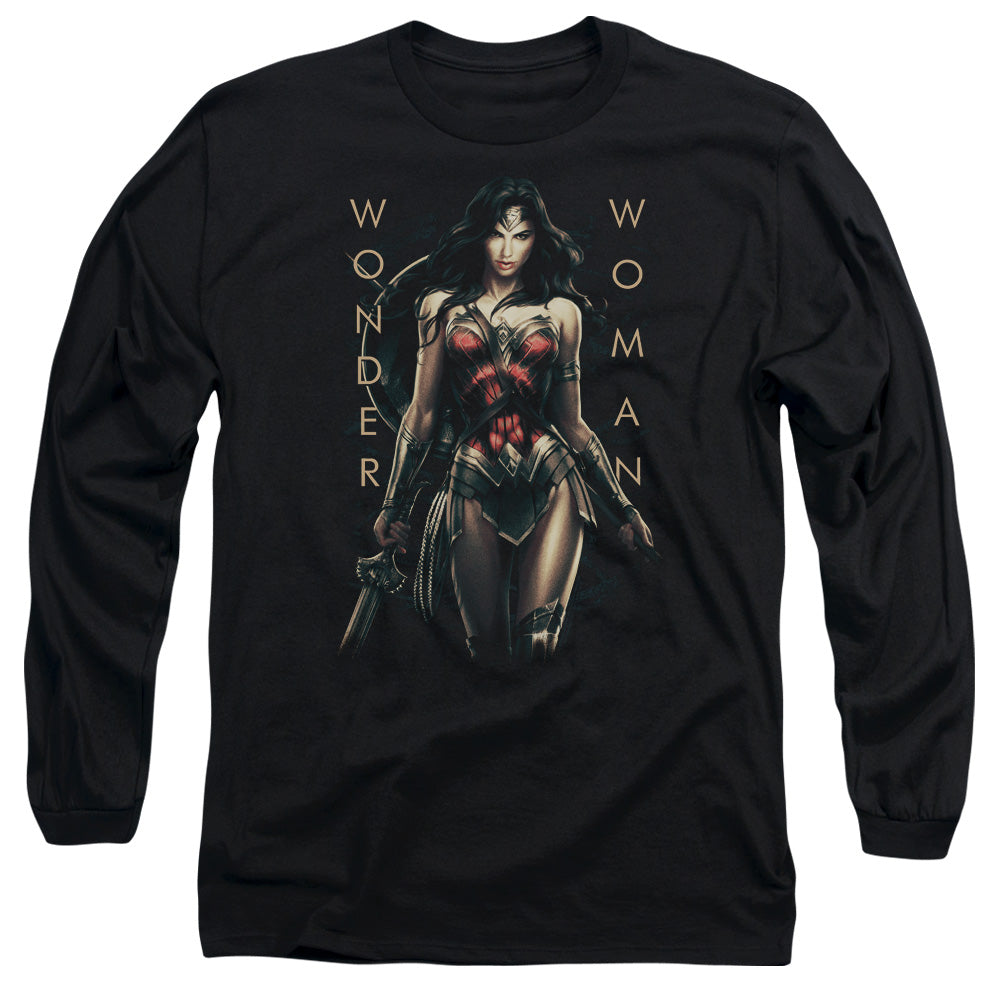 WONDER WOMAN MOVIE/ARMED AND DANGEROUS -  L/S ADULT 18/1  - BLACK