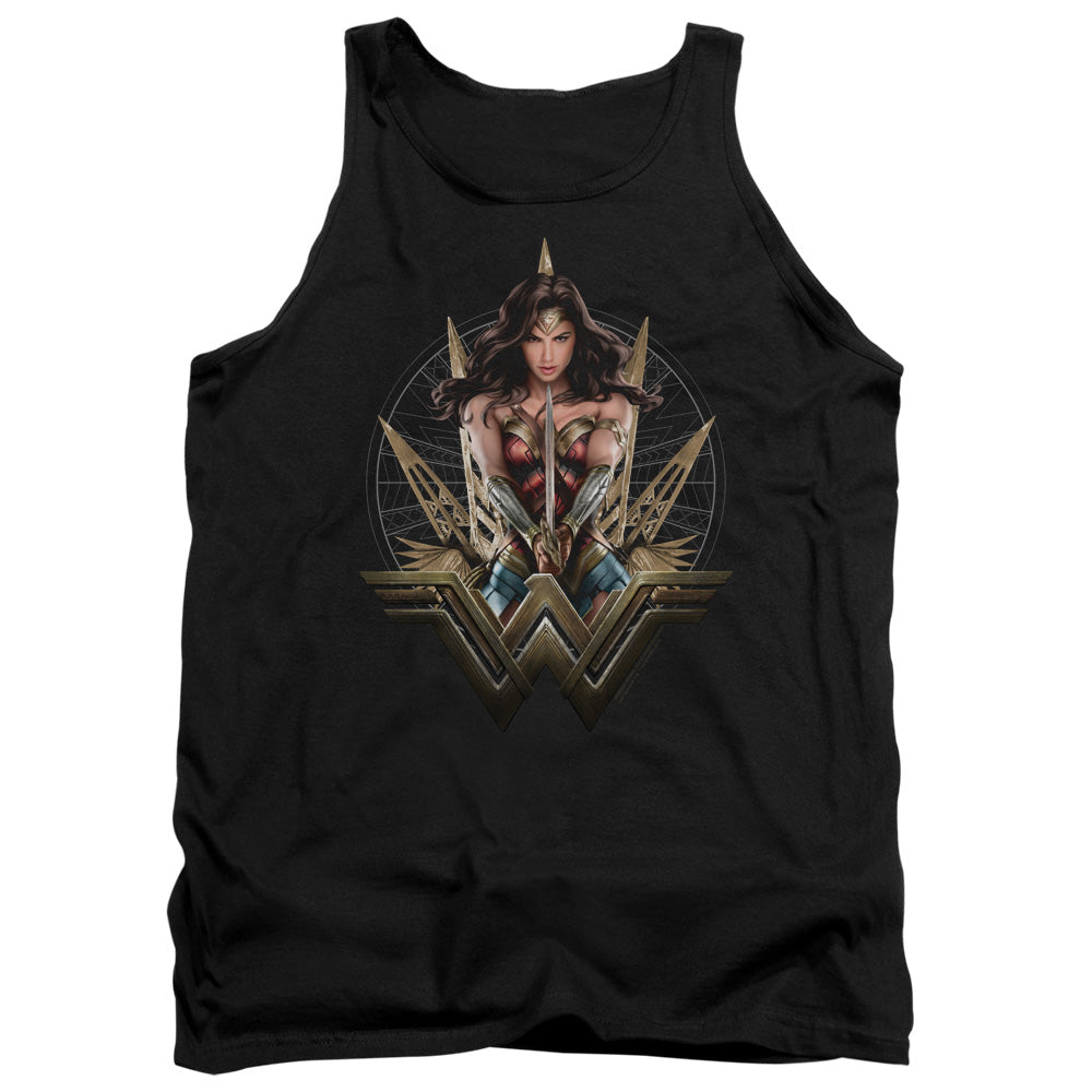 WONDER WOMAN MOVIE/WONDER BLADES - ADULT TANK - BLACK