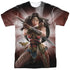 WONDER WOMAN MOVIE/PROTECTOR OF HUMANITY (FRONT/BACK PRINT) - S/S ADULT POLY CREW - MULTI