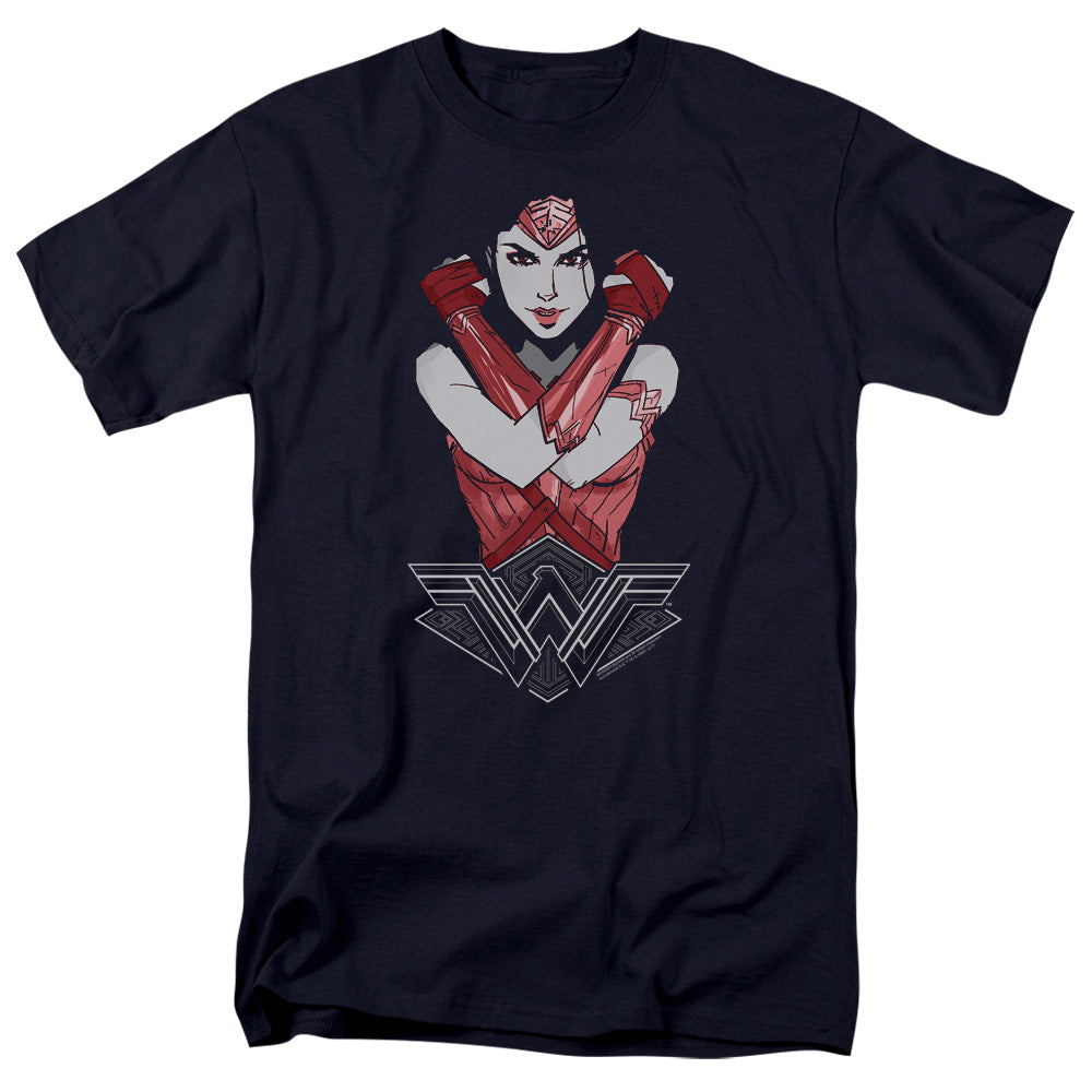 WONDER WOMAN MOVIE/AMAZON - S/S ADULT 18/1 - NAVY