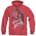 WONDER WOMAN MOVIE/AMERICAN HERO - ADULT HEATHER HOODIE - RED