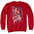 WONDER WOMAN MOVIE/AMERICAN HERO - ADULT CREWNECK SWEATSHIRT - RED
